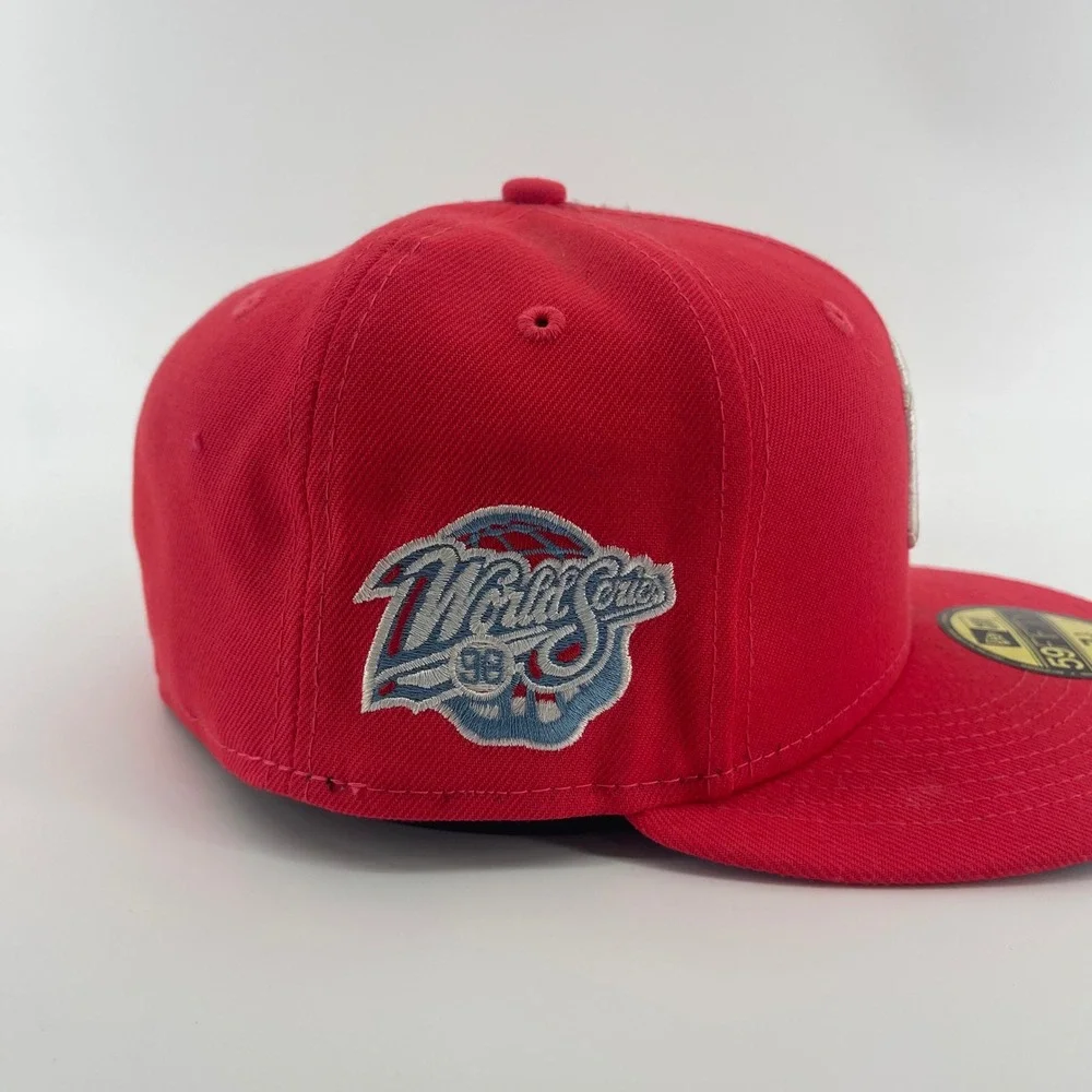 New York Yankees Fit Hat Cap Men 7 1/8 Red New Era 59FIFTY 1998 World Series